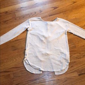 Aerie Long sleeve shirt with open back grey